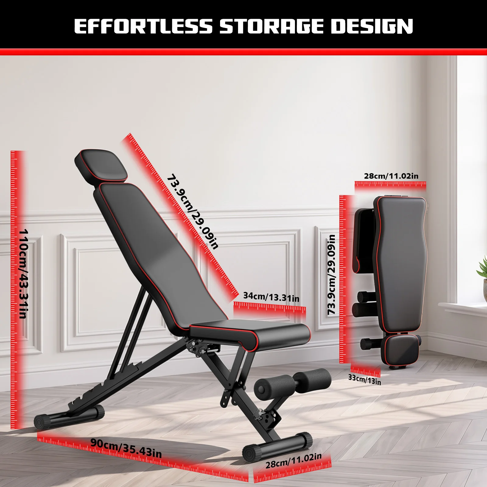 Multifunctional Foldable Fitness Bench - Image 8