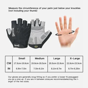 Unisex Lightweight Workout Fitness Gloves - Thumbnail Image 6