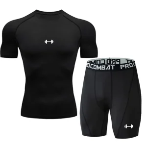 2pcs Men Compression Sportswear Suit
