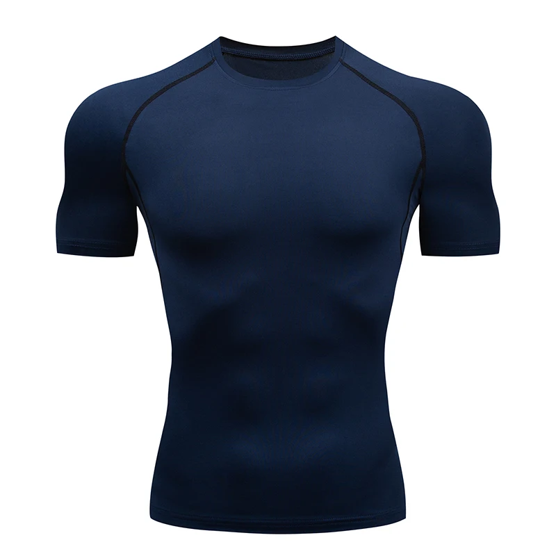 Tight Men Sport T-shirt Quick Dry Bodybuilding Running Shirt Short Sleeve Compression Top Gym T Shirt Men Fitness Rashgard - Image 12