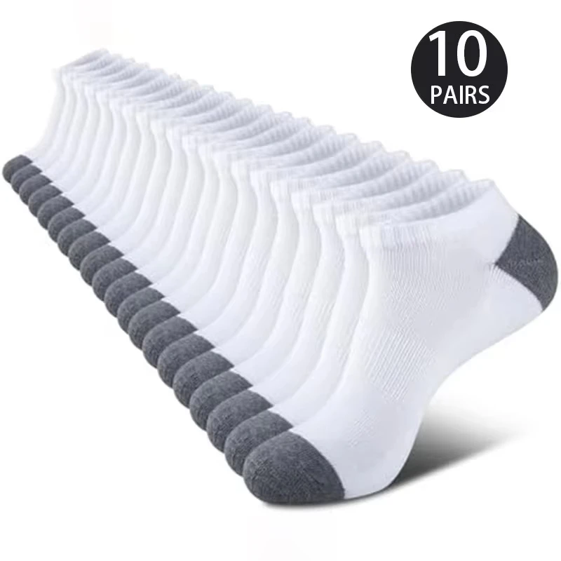(10 Pairs） Men Cushioned Ankle Socks - Image 3