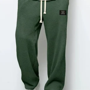 Men's Retro Waffle Solid Sweatpants - Thumbnail Image 6