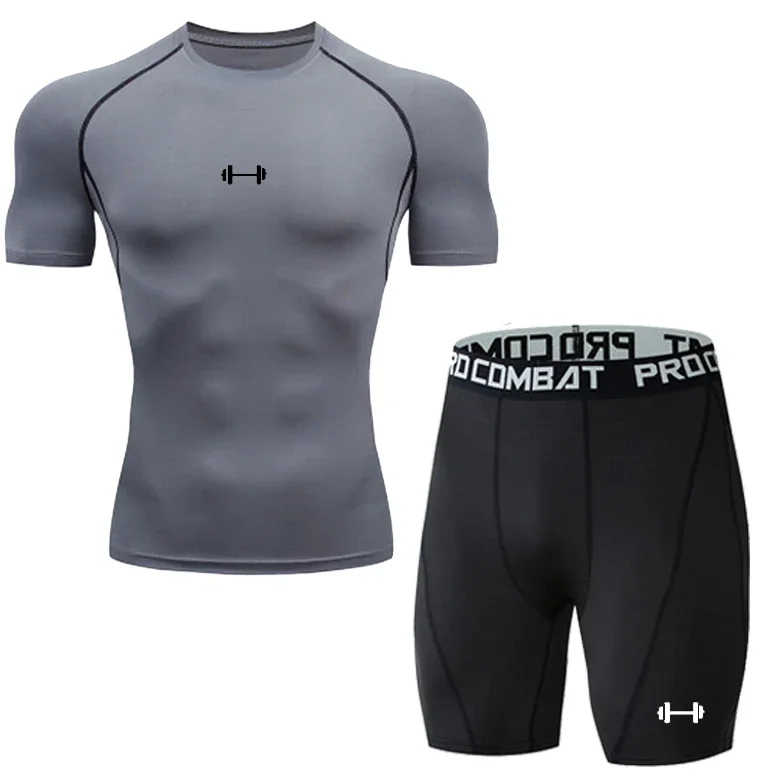 2pcs Men Compression Sportswear Suit - Image 4