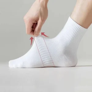 10/20 Pairs Neutral Solid Neck Socks - Thumbnail Image 3