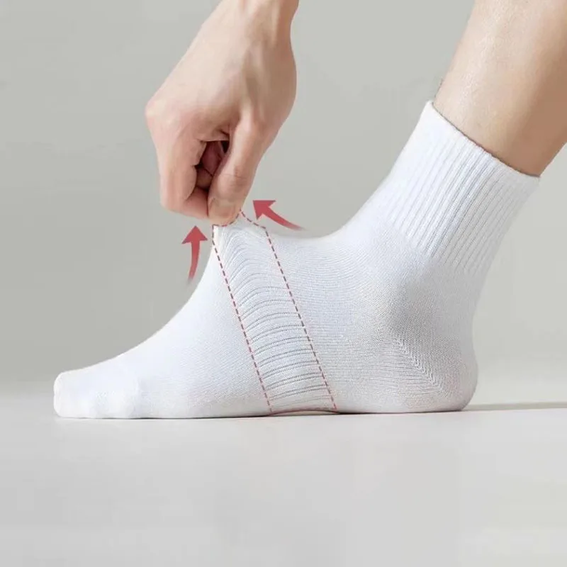 10/20 Pairs Neutral Solid Neck Socks - Image 3