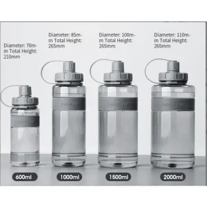 2 Liter Big Water Bottle With Straw - Thumbnail Image 3