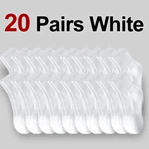 10/20 Pairs Neutral Solid Neck Socks - Thumbnail Image 12
