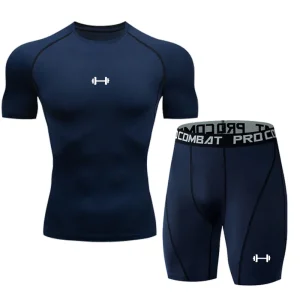 2pcs Men Compression Sportswear Suit - Thumbnail Image 5