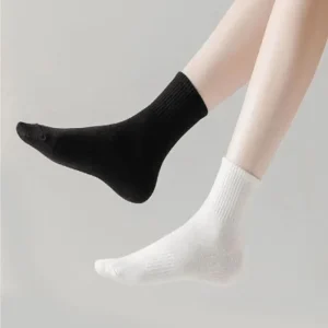 10/20 Pairs Neutral Solid Neck Socks - Thumbnail Image 5