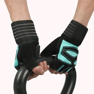 Wristband Support Weightlifting Gloves - Thumbnail Image 6