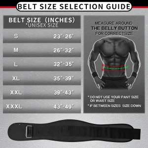 Black Thick EVA Weightlifting Belt,Quick Locking Powerlifting Belts to Keep Body in Proper Shape,Gym Belt for Waist 60-122cm - Thumbnail Image 6