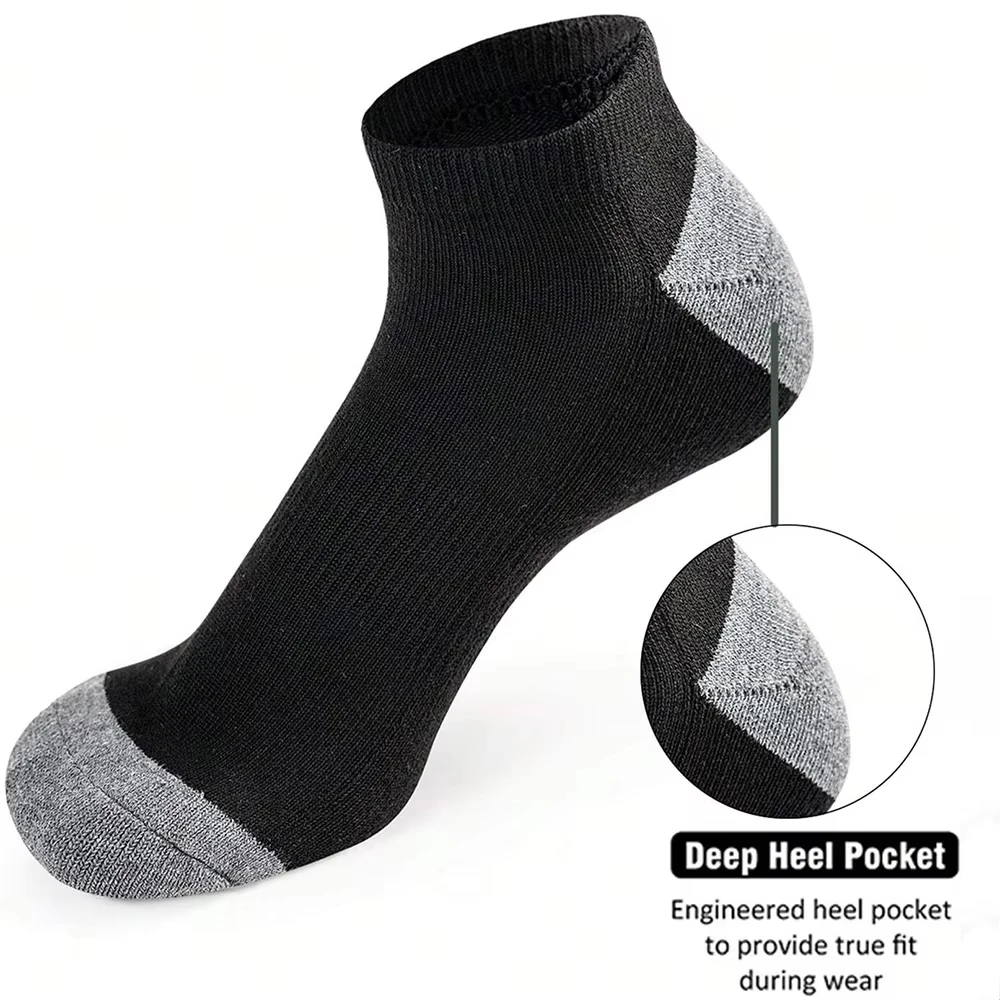 (10 Pairs） Men Cushioned Ankle Socks - Image 5