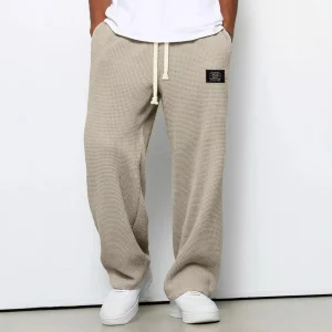 Men's Retro Waffle Solid Sweatpants - Thumbnail Image 7