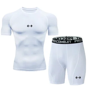 2pcs Men Compression Sportswear Suit - Thumbnail Image 3