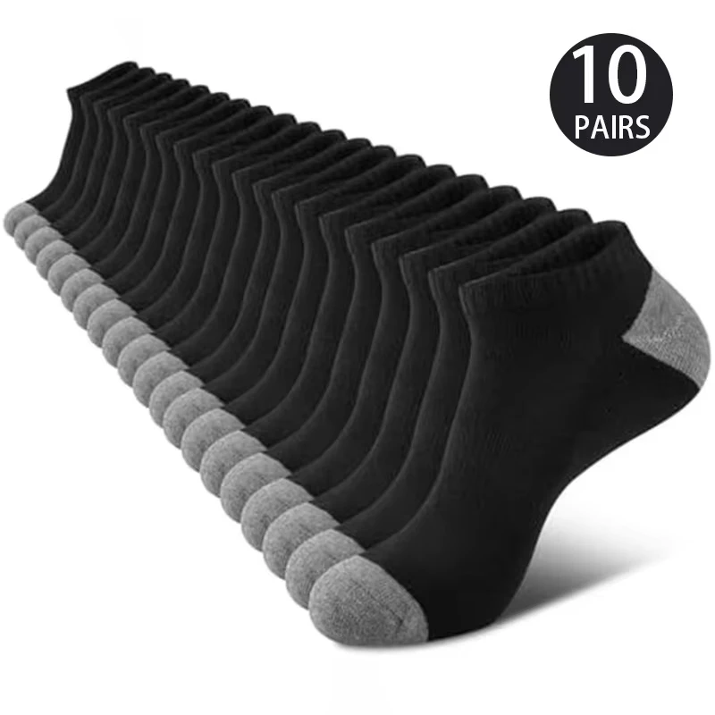 (10 Pairs） Men Cushioned Ankle Socks - Image 4