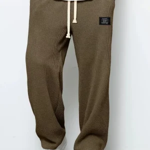 Men's Retro Waffle Solid Sweatpants - Thumbnail Image 8