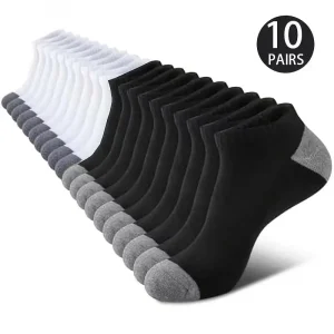 (10 Pairs） Men Cushioned Ankle Socks