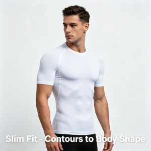 Tight Men Sport T-shirt Quick Dry Bodybuilding Running Shirt Short Sleeve Compression Top Gym T Shirt Men Fitness Rashgard - Thumbnail Image 4