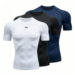 Tight Men Sport T-shirt Quick Dry Bodybuilding Running Shirt Short Sleeve Compression Top Gym T Shirt Men Fitness Rashgard