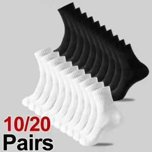10/20 Pairs Neutral Solid Neck Socks