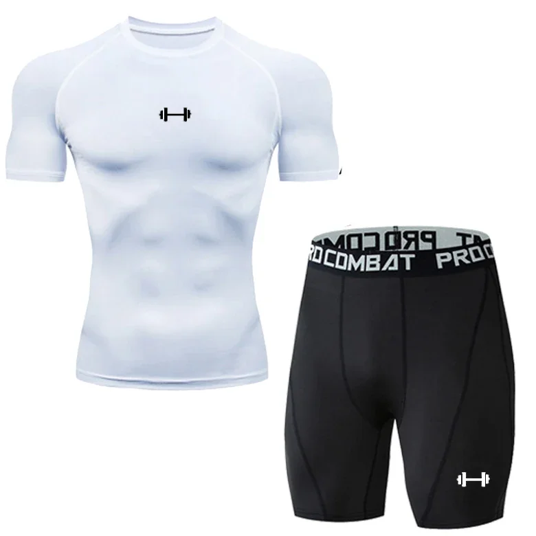 2pcs Men Compression Sportswear Suit - Image 2