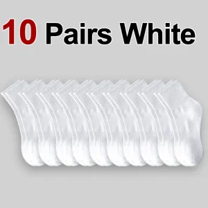 10/20 Pairs Neutral Solid Neck Socks - Thumbnail Image 8