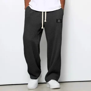 Men's Retro Waffle Solid Sweatpants - Thumbnail Image 11