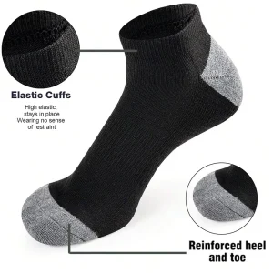 (10 Pairs） Men Cushioned Ankle Socks - Thumbnail Image 6