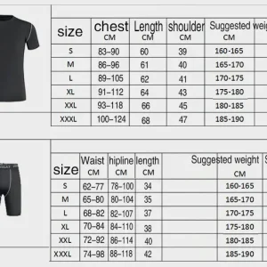 2pcs Men Compression Sportswear Suit - Thumbnail Image 6